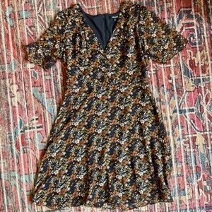 Madewell Size 4 Button Front Floral Dress